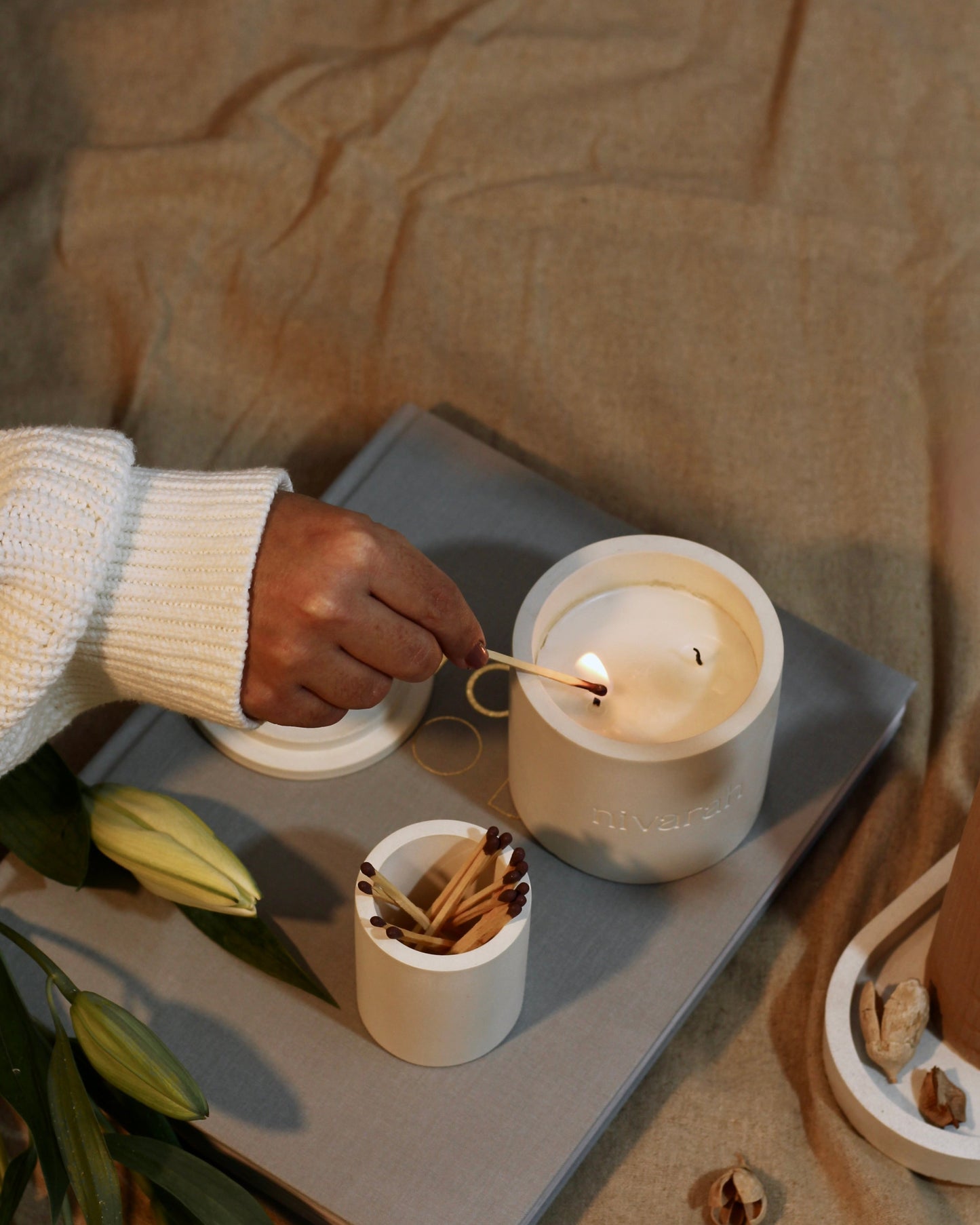 Lavender Fresh Herbs Scented Candle (210g)