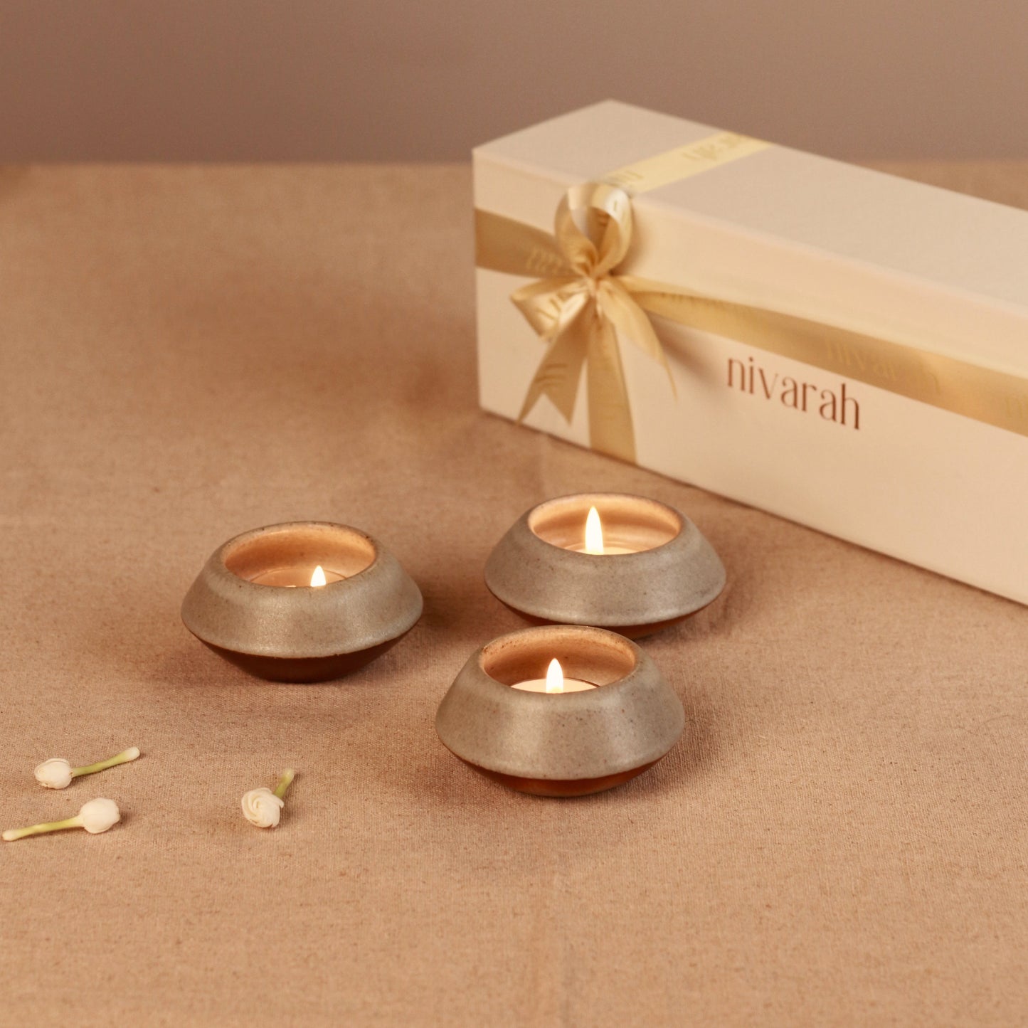 Tula - Stackable Tealight Holder & Candle - Set of 3