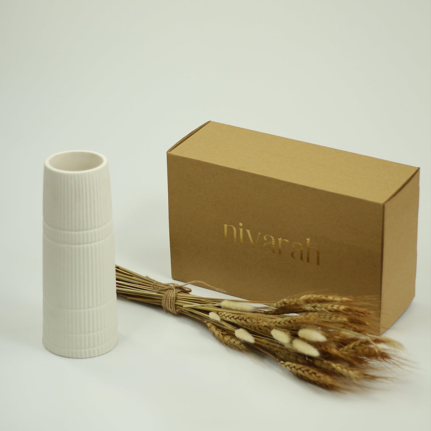Linea Vase Snow and Flowers Set - Single