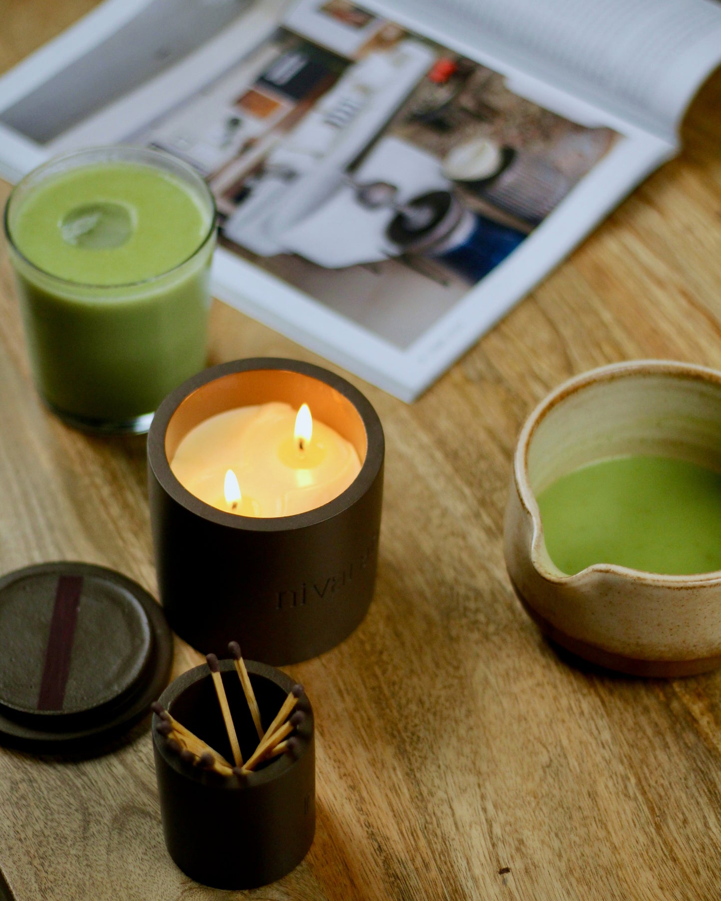 Sukoon Matcha Bowl & Candle Gift Set