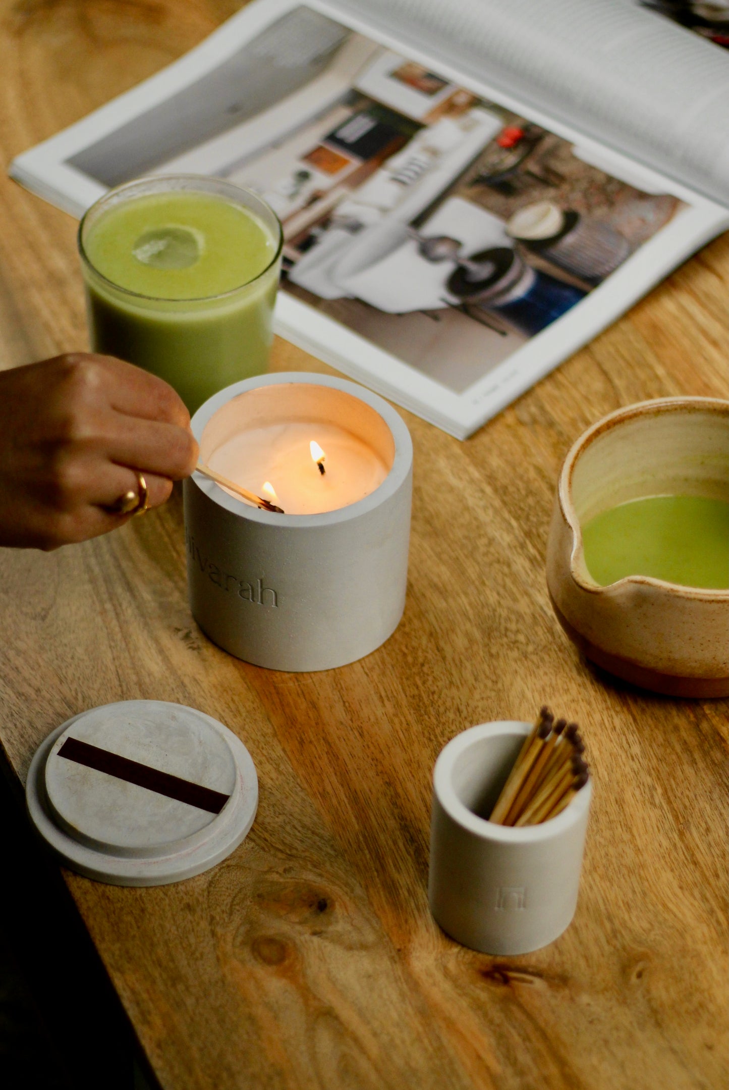 Sukoon Matcha Bowl & Candle Gift Set