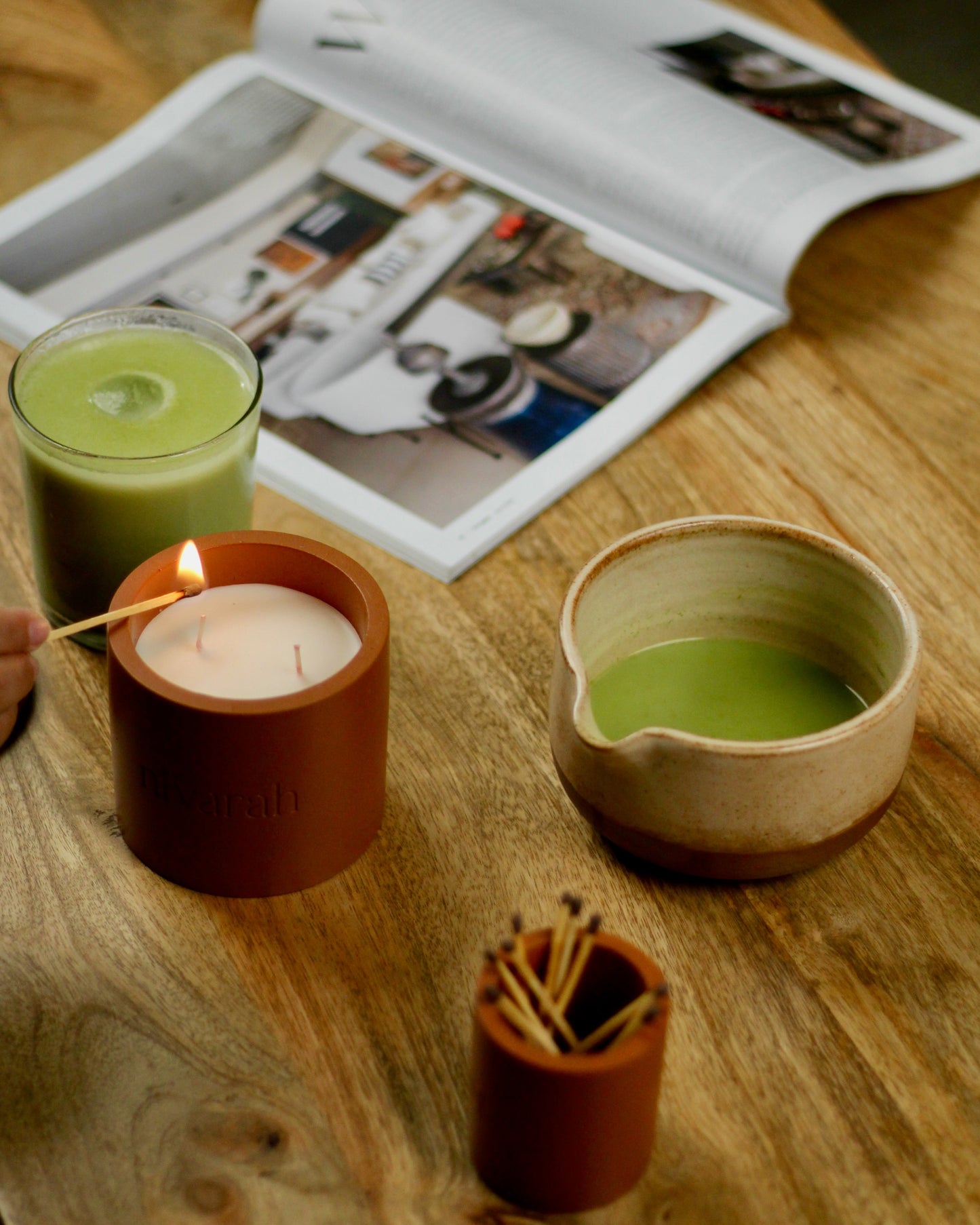 Sukoon Matcha Bowl & Candle Gift Set