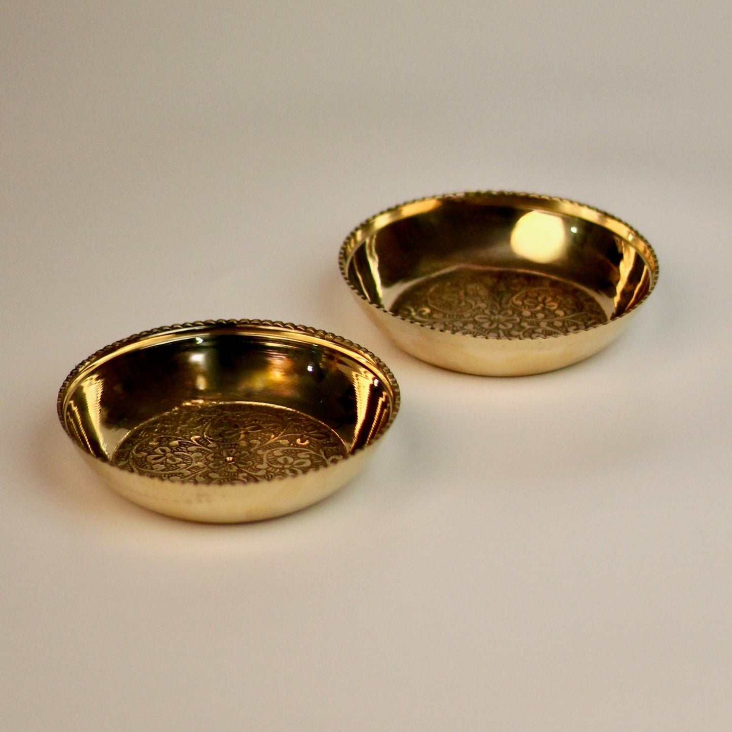 Two brass plates