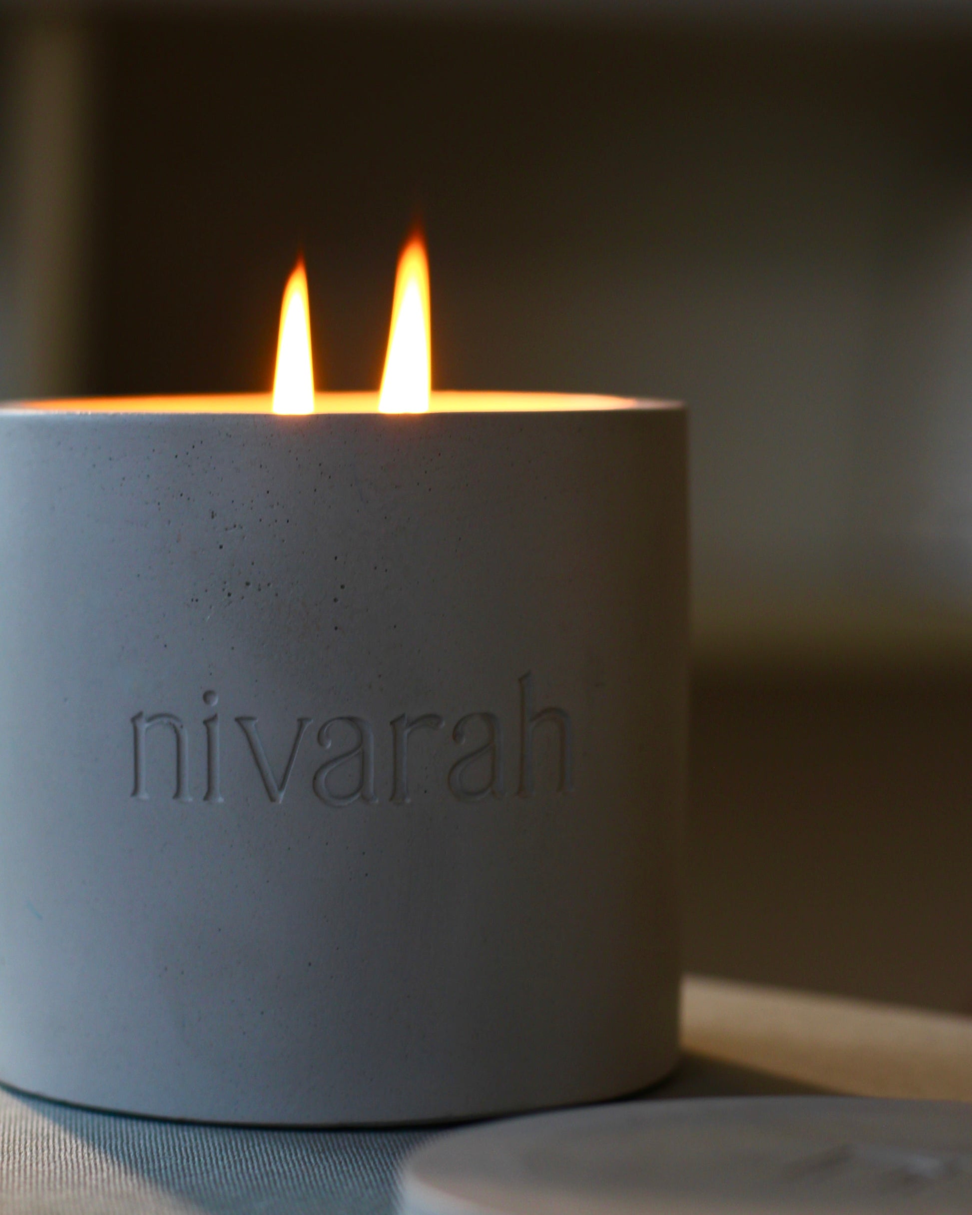 Grey Concrete Candle, Fragrance - Coastal Breeze