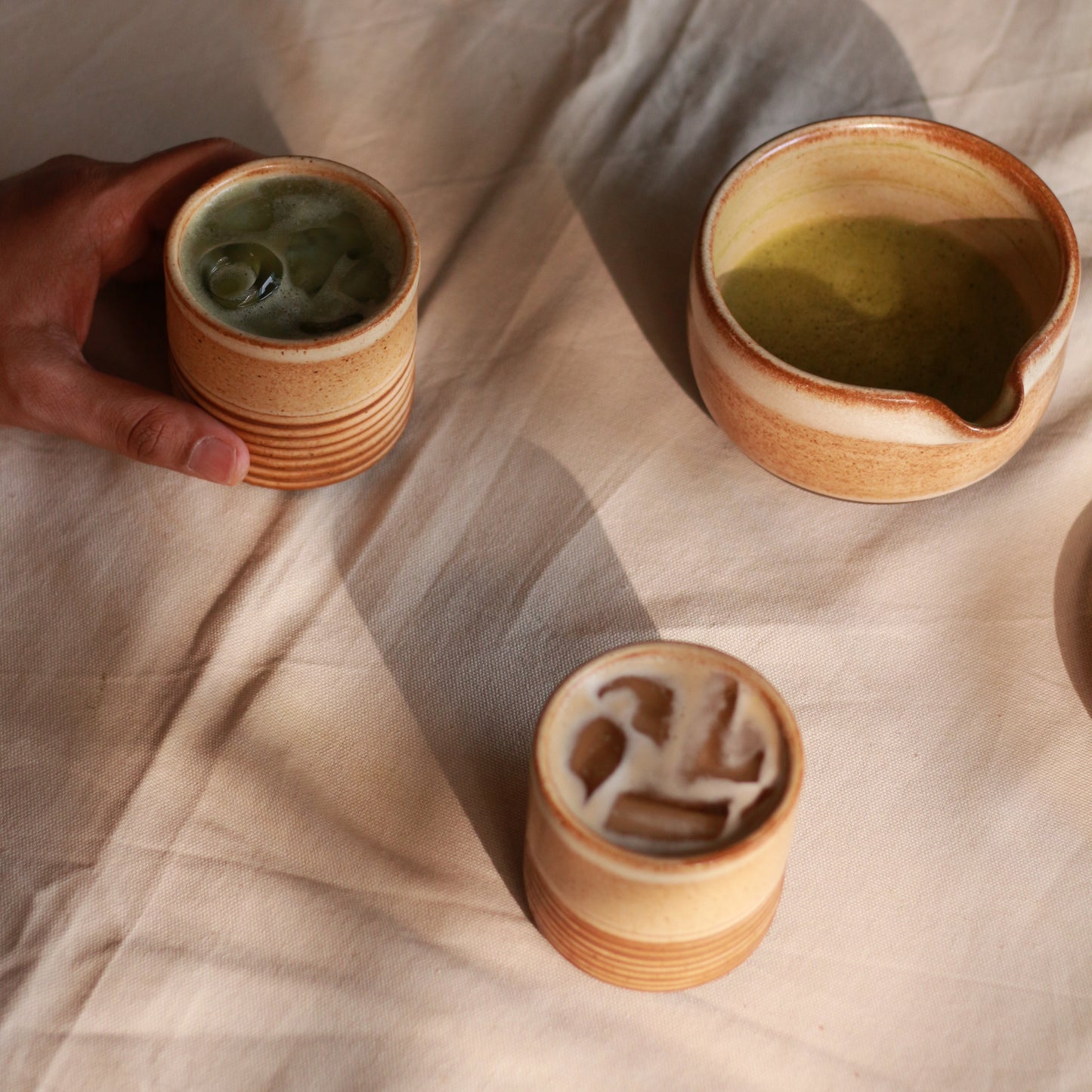 Sthir - Stackable Stoneware Tumbler Set