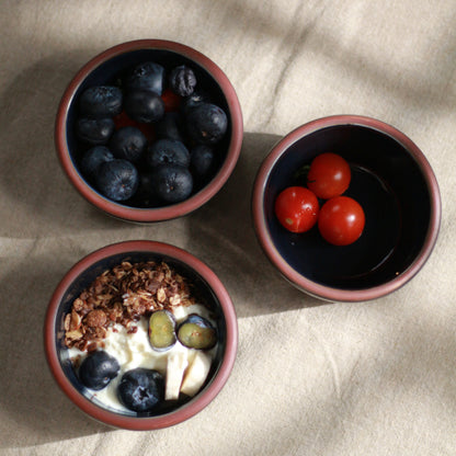 silvat - stoneware bowl set, rust midnight
