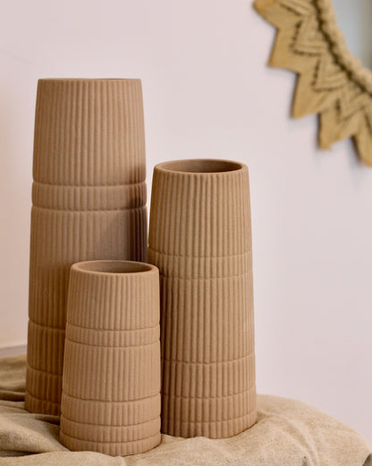 Linea Vase Trio - Sand