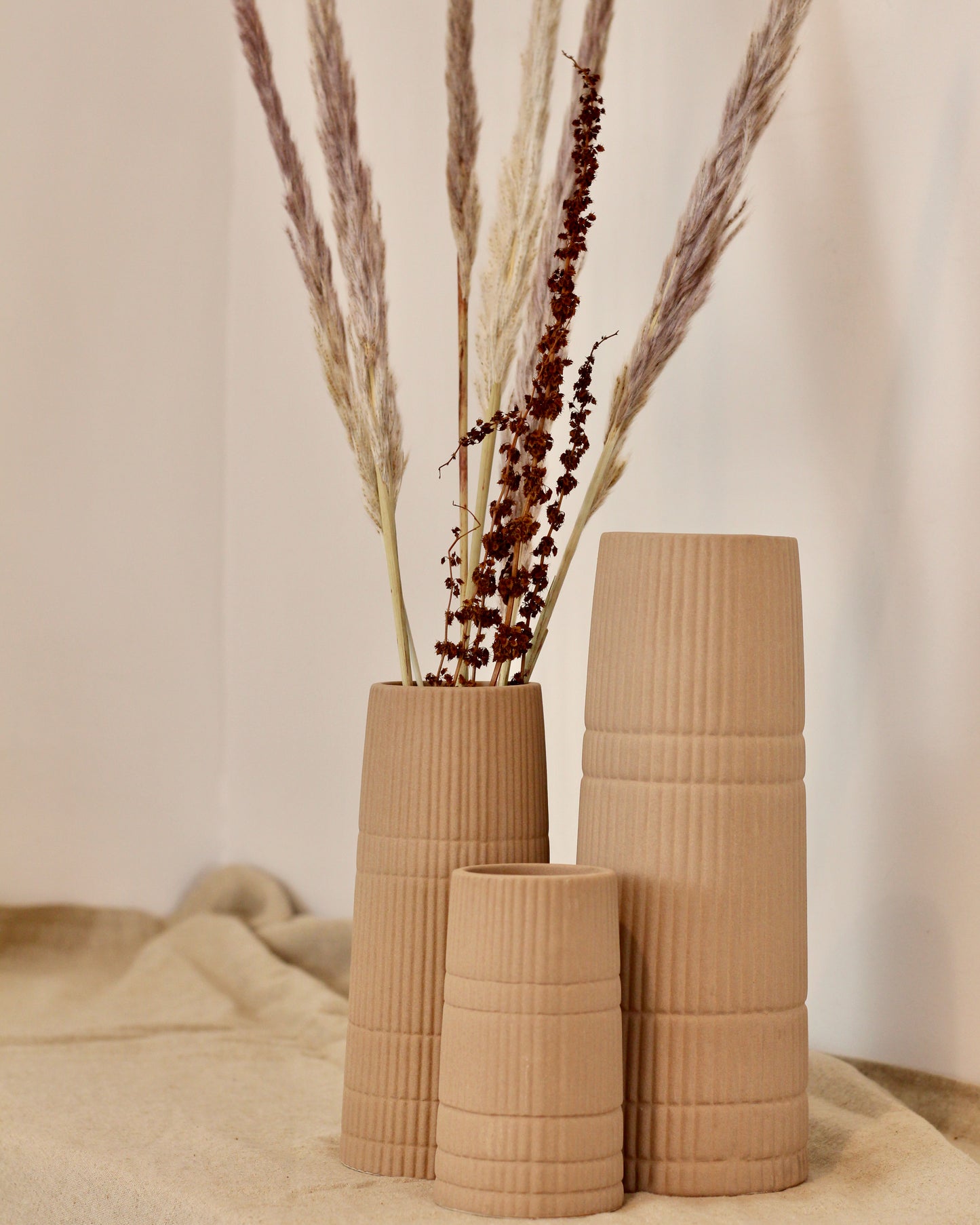 Linea Vase Trio - Sand