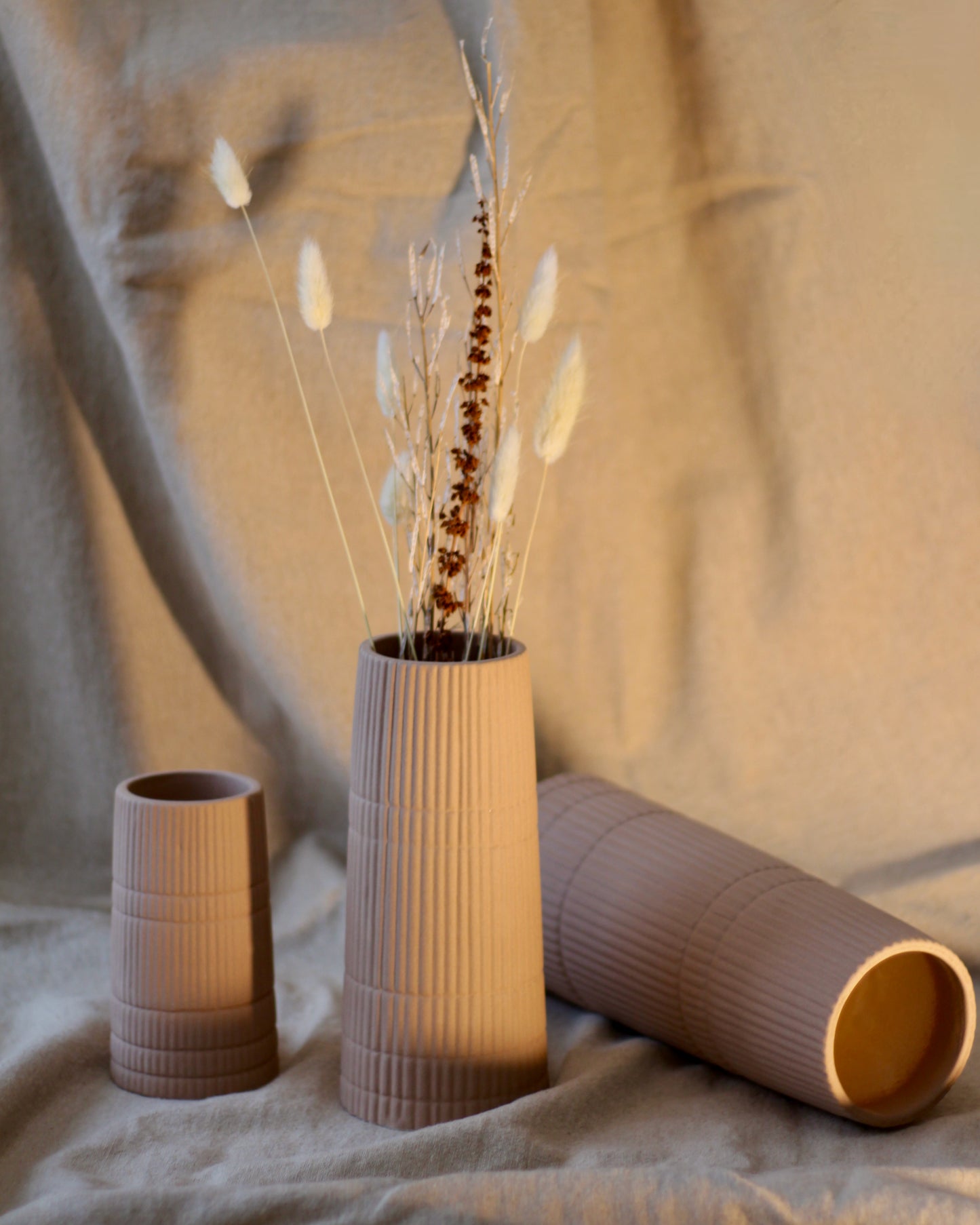 Linea Vase Trio - Sand