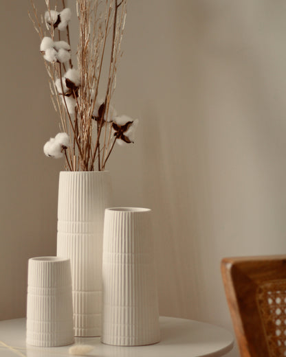 Linea Vase Trio - Snow