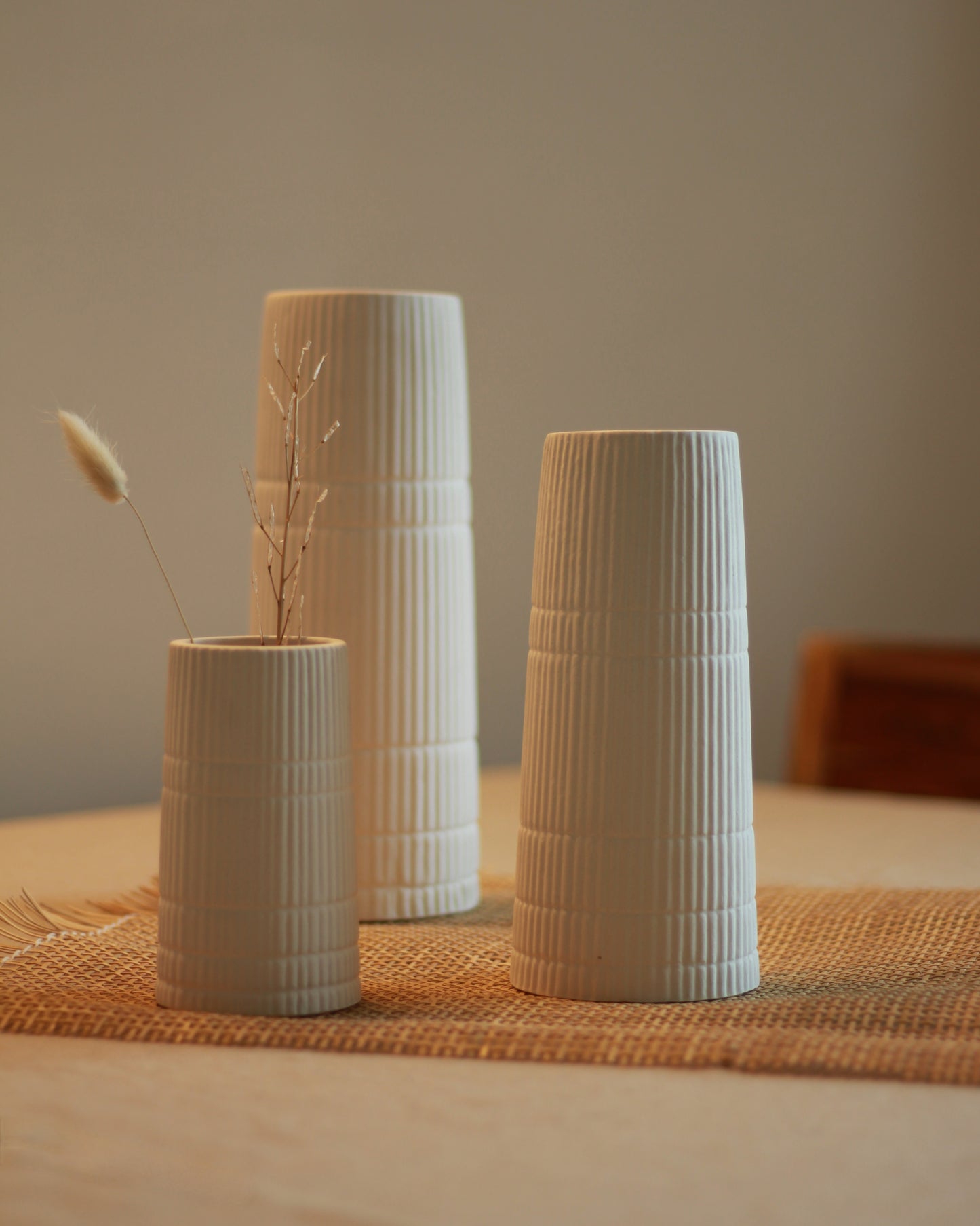 Linea Vase Trio - Snow