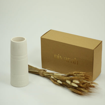 Linea Vase Snow and Flowers Set - Single