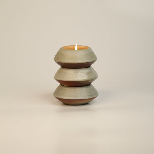 Stackable ceramic tealight holders