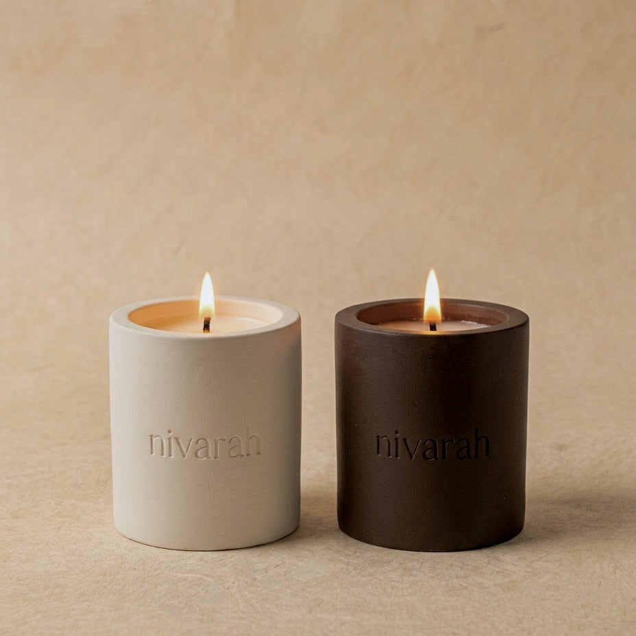 Pack of 2 Candles - Lavender Fresh Herbs & Mahogany Teakwood