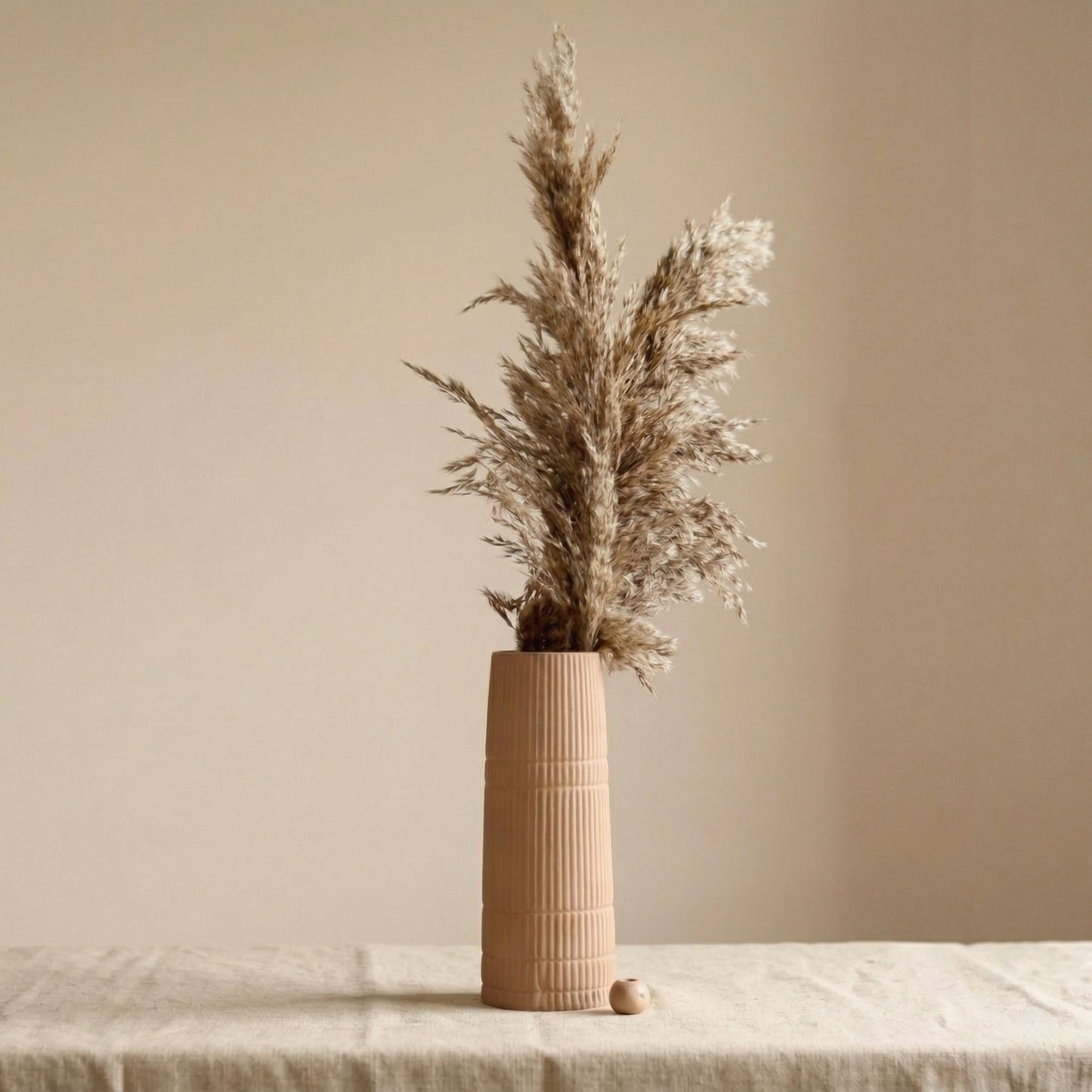 Linea Vase Sand and Flowers Set - Single