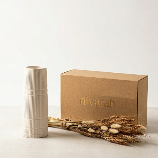 Linea Vase Snow and Flowers Set - Single